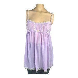 Victoria’s Secret Lavender Babydoll Lingerie Top – Size M